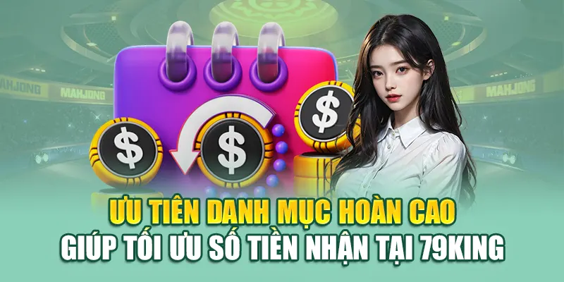 Hoàn Trả Tức Thời 79king – Nhận Lại Tiền Ngay Sau Giao Dịch 3 Ưu tiên danh mục hoàn cao giúp tối ưu số tiền nhận tại 79King